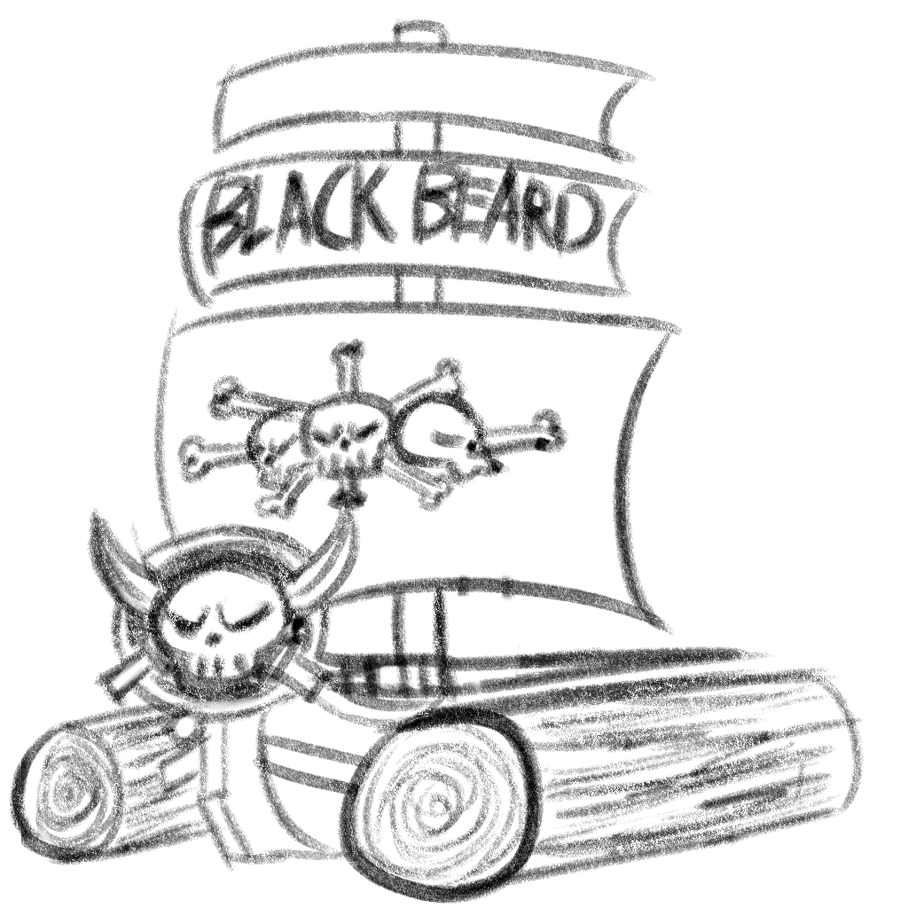Blackbeard's ship from One Piece, for Sheepy.